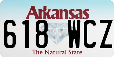 AR license plate 618WCZ