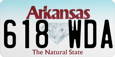 AR license plate 618WDA