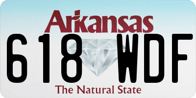 AR license plate 618WDF