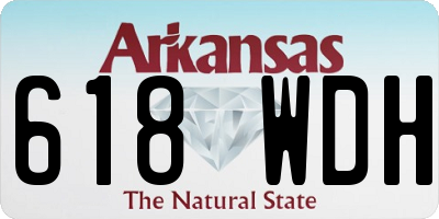 AR license plate 618WDH