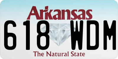 AR license plate 618WDM