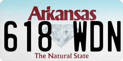 AR license plate 618WDN