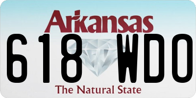 AR license plate 618WDO