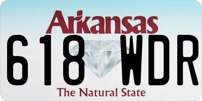 AR license plate 618WDR
