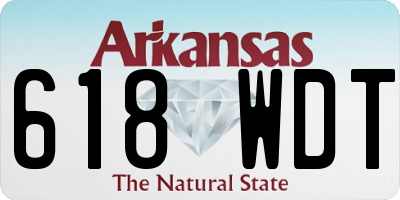 AR license plate 618WDT