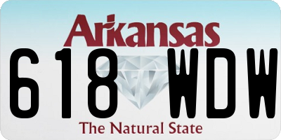 AR license plate 618WDW
