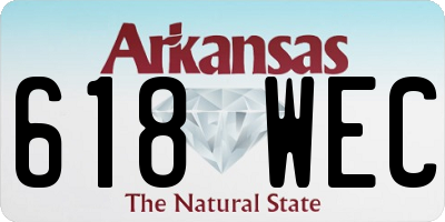 AR license plate 618WEC