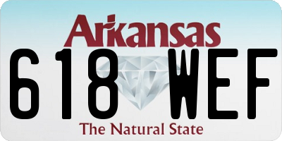AR license plate 618WEF