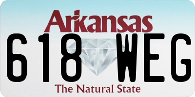 AR license plate 618WEG