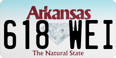 AR license plate 618WEI