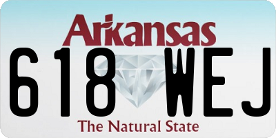 AR license plate 618WEJ