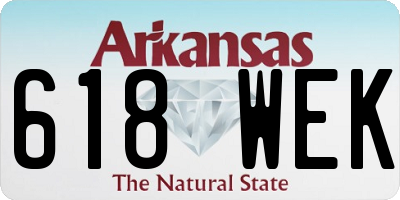AR license plate 618WEK