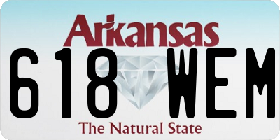 AR license plate 618WEM