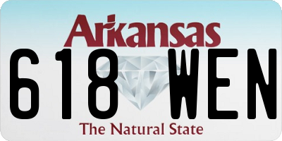AR license plate 618WEN