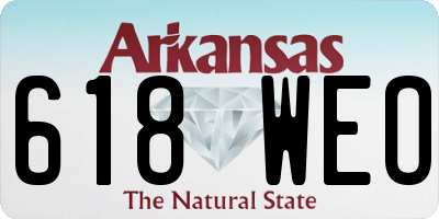 AR license plate 618WEO