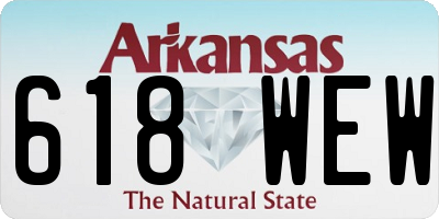 AR license plate 618WEW