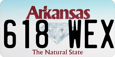 AR license plate 618WEX