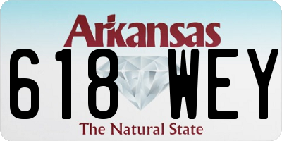 AR license plate 618WEY
