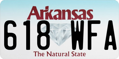 AR license plate 618WFA