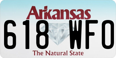 AR license plate 618WFO