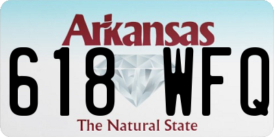 AR license plate 618WFQ