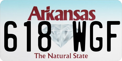 AR license plate 618WGF