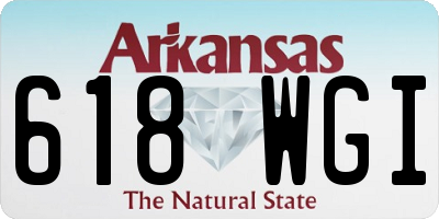 AR license plate 618WGI