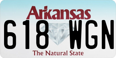AR license plate 618WGN