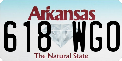 AR license plate 618WGO