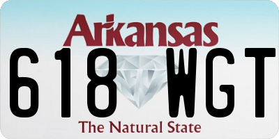 AR license plate 618WGT