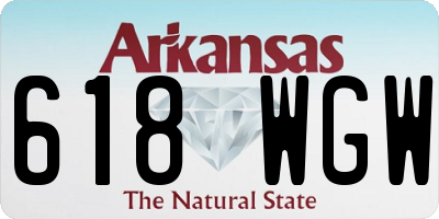 AR license plate 618WGW