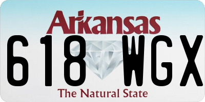 AR license plate 618WGX