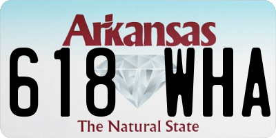 AR license plate 618WHA