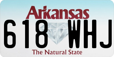AR license plate 618WHJ