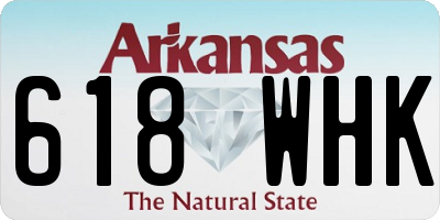 AR license plate 618WHK