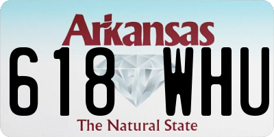 AR license plate 618WHU