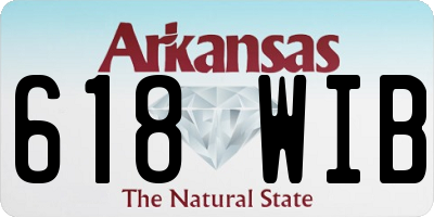 AR license plate 618WIB