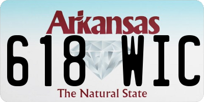 AR license plate 618WIC