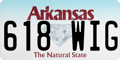 AR license plate 618WIG