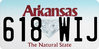 AR license plate 618WIJ