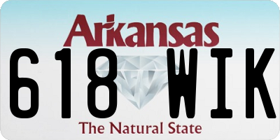 AR license plate 618WIK