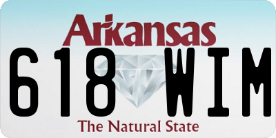 AR license plate 618WIM