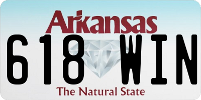 AR license plate 618WIN