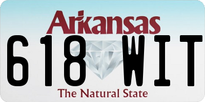 AR license plate 618WIT