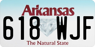 AR license plate 618WJF