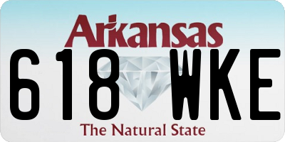 AR license plate 618WKE
