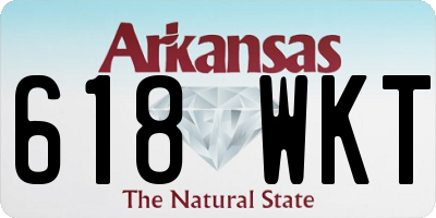 AR license plate 618WKT