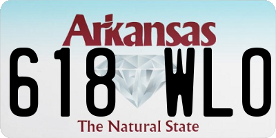 AR license plate 618WLO