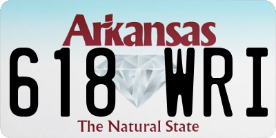 AR license plate 618WRI