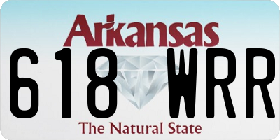 AR license plate 618WRR